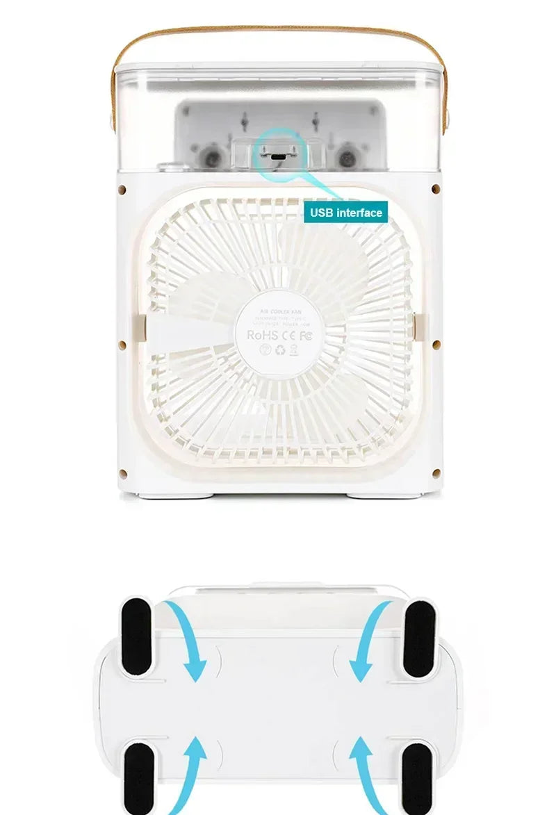 Ventilador/Refrigerador/Umidificador Portátil 3 em 1