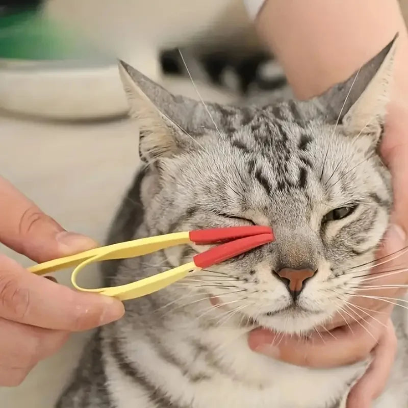 Escova para remoção de manchas de lágrimas para animais.